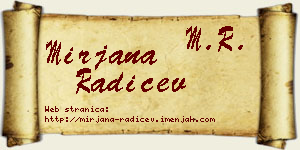 Mirjana Radičev vizit kartica